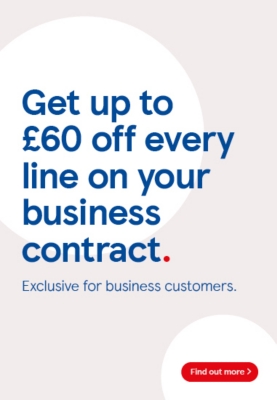 Get up to £60 off every line on your business contract