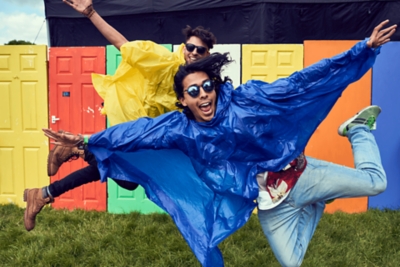 Two guys jumping