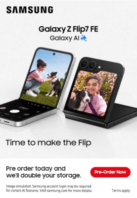 Pre-order the Samsung Galaxy Z Flip7 FE now and get double the storage