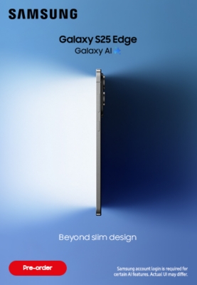 Pre order the Samsung Galaxy S25 Edge and save £450 with Clubcard Prices