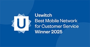 Uswitch best mobile network for customer service winner 2025