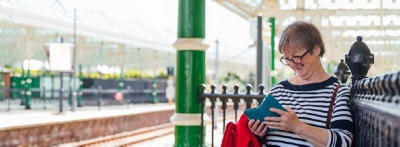 Tesco mobile women with phone