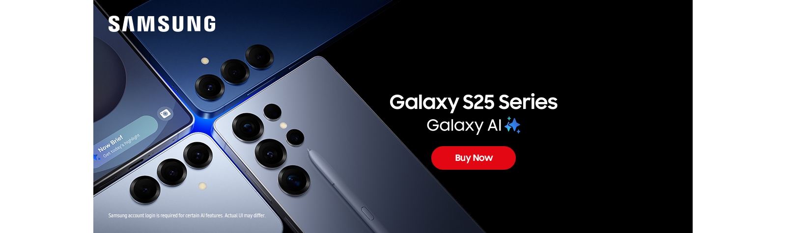 Buy now the Samsung Galaxy S25 series.
